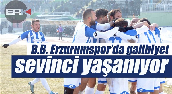  B.B. Erzurumspor’da galibiyet sevinci yaşanıyor