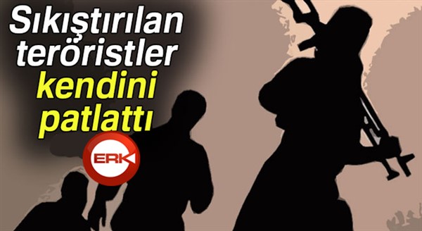 2 terörist saklandıkları evin banyosunda kendini patlattı