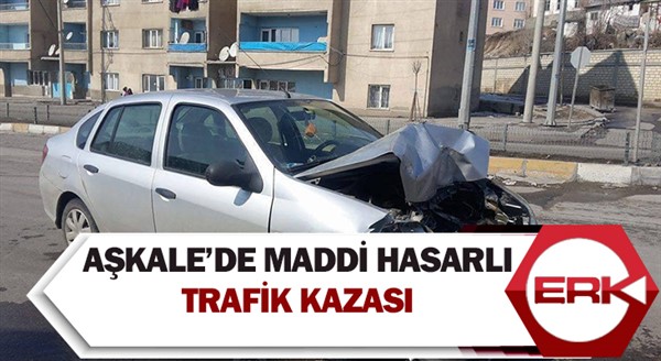 Aşkale’de maddi hasarlı trafik kazası