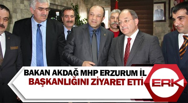 Bakan Akdağ MHP Erzurum İl Başkanlığını ziyaret etti