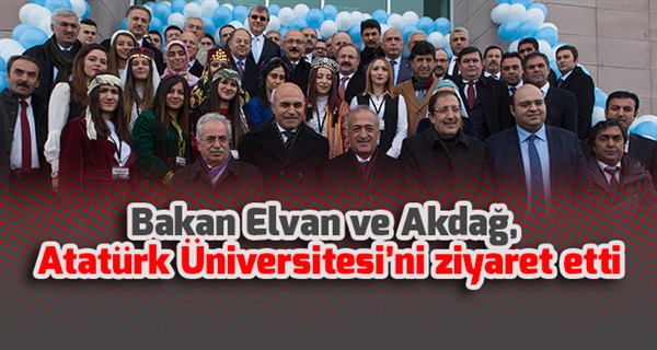 Bakan Elvan ve Akdağ, Atatürk Üniversitesi’ni ziyaret etti