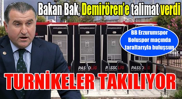 Bakan talimat verdi... Turnikeler takılıyor...