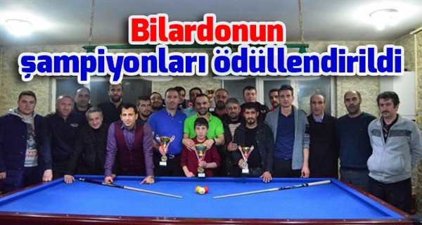 Bilardonun şampiyonları ödüllendirildi