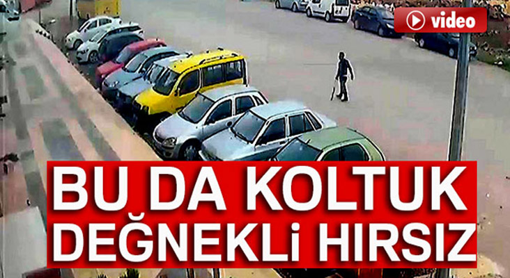 Bu da koltuk değnekli hırsız