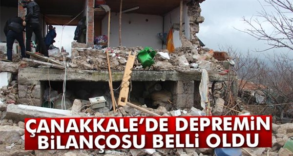 Çanakkale'de depremin bilançosu belli oldu