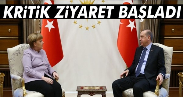 Cumhurbaşkanı Erdoğan, Şansölye Merkel’i kabul etti