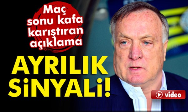 Dick Advocaat: İyi geri dönüş yaptık| Advocaat'tan ayrılık sinyali