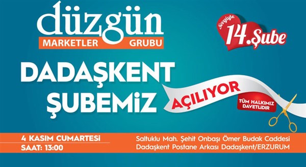 Düzgün 14'ncü şubesini açıyor...