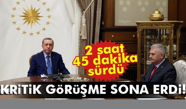 Erdoğan-Yıldırım görüşmesi sona erdi