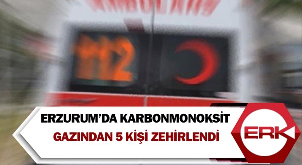 Erzurum’da karbonmonoksit gazından 5 kişi zehirlendi