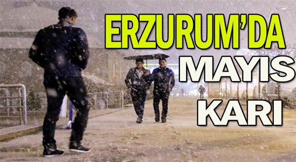 Erzurum'da Mayıs’ın 23’ünde kar yağışı 