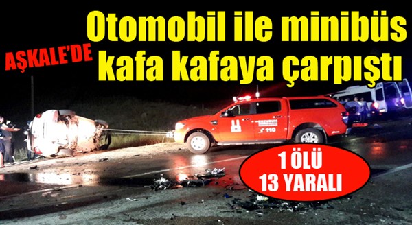 Erzurum’da trafik kazası: 1 ölü, 13 yaralı