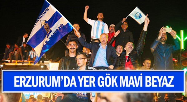 ERZURUM'DA YER GÖK MAVİ BEYAZ