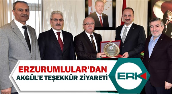 Erzurumlular'dan Akgül’e teşekkür ziyareti