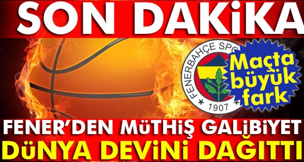 F.Bahçe'den muhteşem galibiyet!