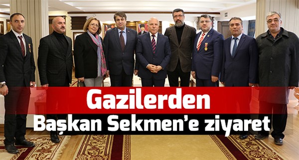 Gazilerden Başkan Sekmen’e ziyaret