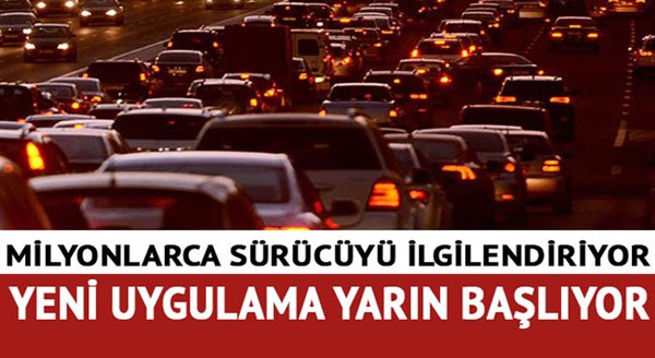 Hız koridoru uygulaması yarın başlıyor