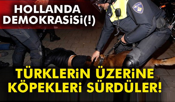 Hollanda polisinden Türk vatandaşlarına sert müdahale