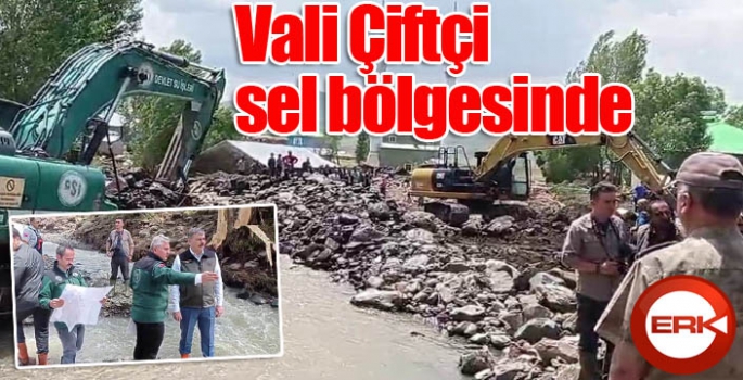 Vali Mustafa Çiftçi, Tekman’da sel yaşanan mahallelerde incelemelerde bulundu