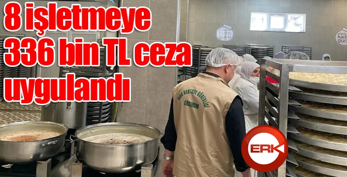 8 işletmeye 336 bin TL ceza uygulandı