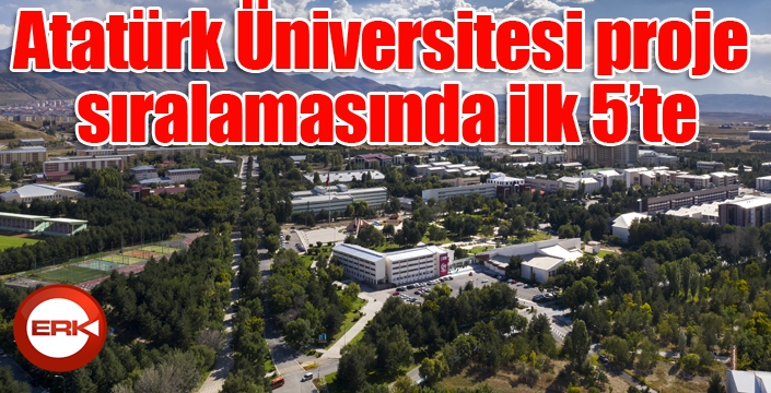 Atatürk Üniversitesi proje sıralamasında ilk 5’te