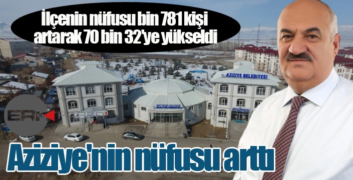 Aziziye'nin nüfusu arttı...