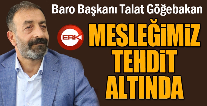 Başkan Göğebakan: “Mesleğimiz tehdit altında”