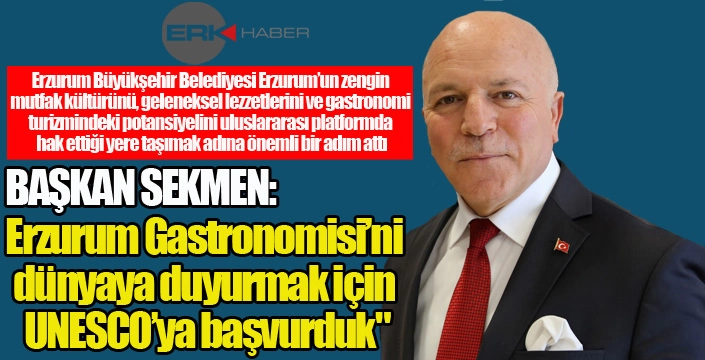 Başkan Sekmen: 