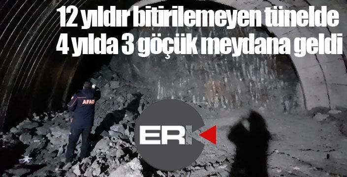 Bayburt Group İnşaat'ın 12 yıldır bitiremediği tünelde 4 yılda 3 göçük meydana geldi