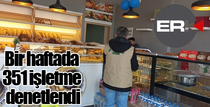 Bir haftada 351 işletme denetlendi