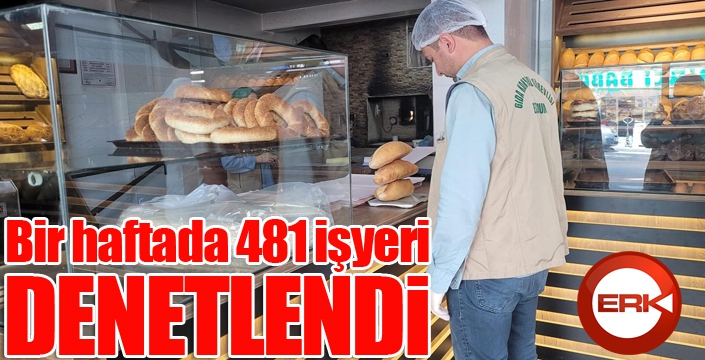 Bir haftada 481 işyeri denetlendi