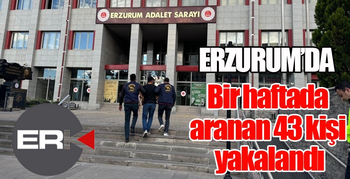 Bir haftada aranan 43 kişi yakalandı