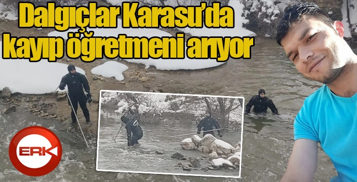 Dalgıçlar Karasu’da kayıp öğretmeni arıyor