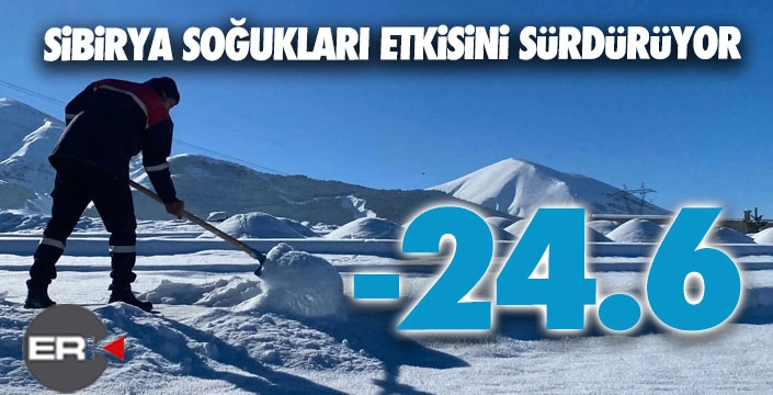 Erzurum -24,6 ile buz kesti