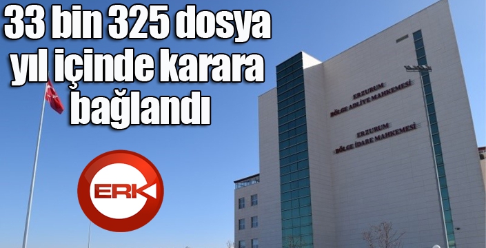 Erzurum Bölge Adliye Mahkemesi'nde %119 temizleme başarısı