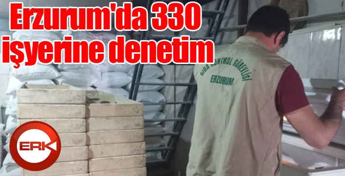 Erzurum'da 330 işyerine denetim