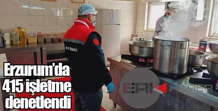 Erzurum’da 415 işletme denetlendi