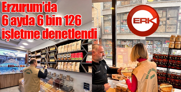 Erzurum’da 6 ayda 6 bin 126 işletme denetlendi