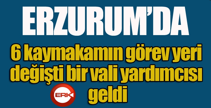 Erzurum’da 6 kaymakamın görev yeri değişti, bir vali yardımcısı geldi