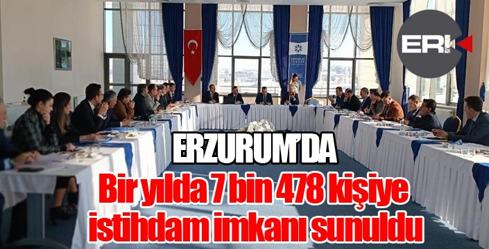 Erzurum’da 7 bin 478 kişi iş buldu