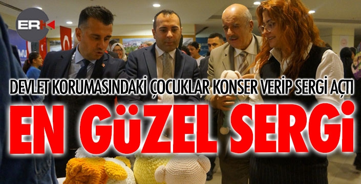 Erzurum'da devlet korumasındaki çocuklar konser verip sergi açtı