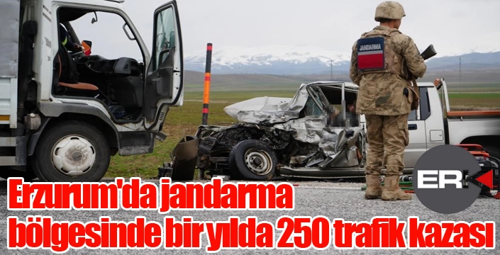 Erzurum'da jandarma bölgesinde bir yılda 250 trafik kazası