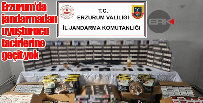 Erzurum’da jandarmadan uyuşturucu tacirlerine geçit yok