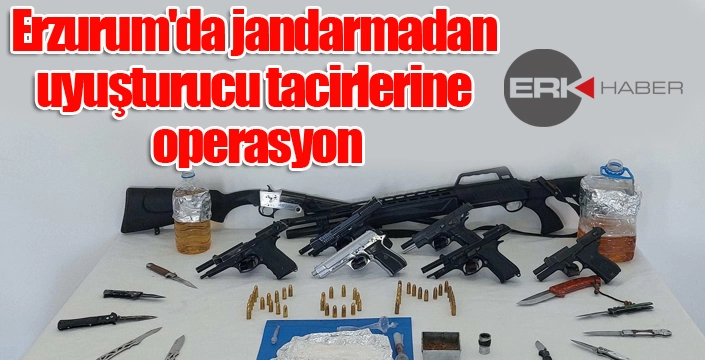 Erzurum'da jandarmadan uyuşturucu tacirlerine operasyon