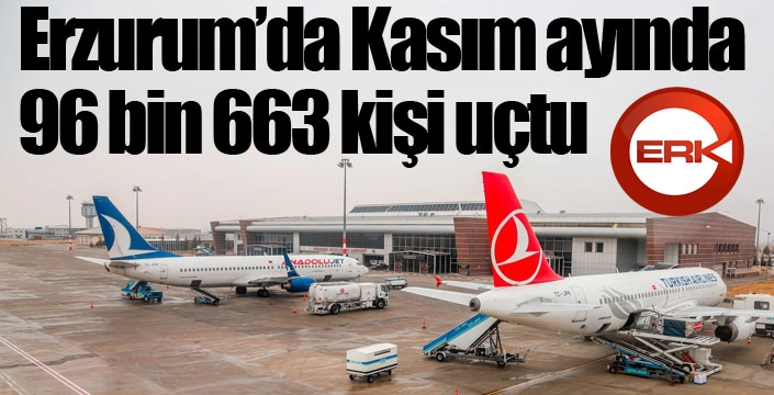 Erzurum’da Kasım ayında 96 bin 663 kişi uçtu