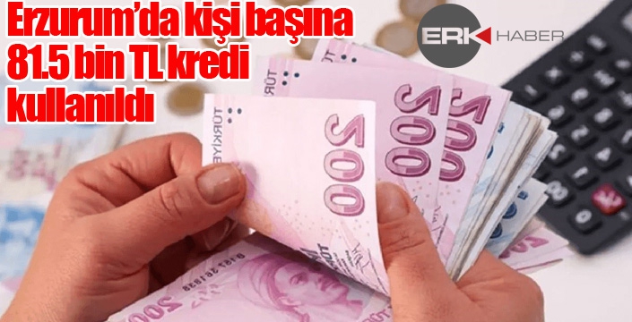 Erzurum’da kişi başına 81.5 bin TL kredi kullanıldı