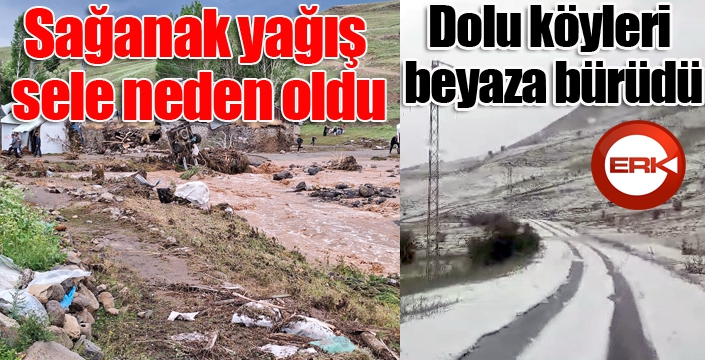 Erzurum’da sağanak yağış sele neden oldu