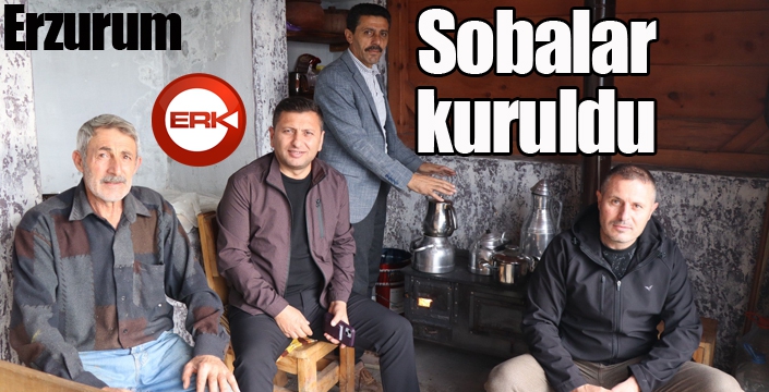 Erzurum'da sıcaklıklar düştü, sobalar kuruldu