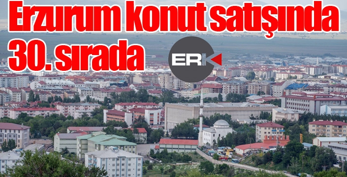 Erzurum konut satışında 30. sırada