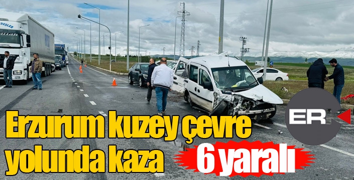 Erzurum kuzey çevre yolunda kaza; 6 yaralı